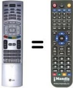 Télécommande équivalente LG RZ-42PX6SX