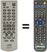 Télécommande équivalente JVC HR-V500