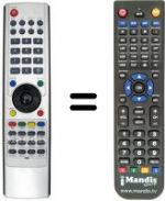 Télécommande équivalente NordMende N 4202 PB