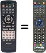 Télécommande équivalente Pioneer DV 535