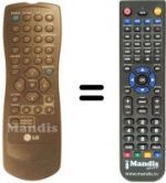 Télécommande équivalente LG LV 984