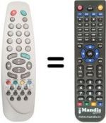Télécommande équivalente Vestel 7215