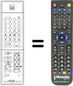 Télécommande équivalente TEC DTV 6332 M