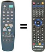 Télécommande équivalente Manhattan MT 3753 (ver. 2)
