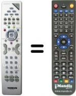 Télécommande équivalente RCT 615 DBLM1