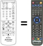 Télécommande équivalente RM M38-53802
