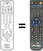 Télécommande équivalente Sony SLV-SX 80 VC