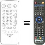 Télécommande équivalente Sharp CV 5130 S
