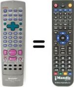 Télécommande équivalente Sharp VC M301 SM