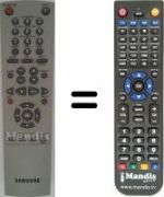Télécommande équivalente Samsung SV-245 X