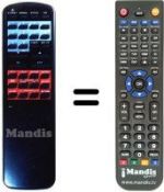 Télécommande équivalente SRD 650