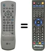 Télécommande équivalente LG STV 365