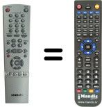Télécommande équivalente Samsung SV-651 F