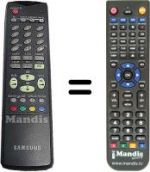 Télécommande équivalente Samsung CW 30A90SD