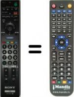 Télécommande équivalente Sony KDL-40 W4000
