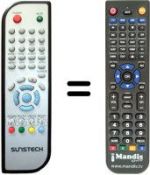 Télécommande équivalente Sunstech DTB-P500 HD BLACK