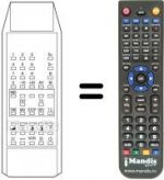 Télécommande équivalente TP 876