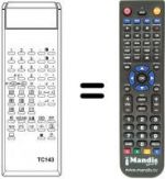 Télécommande équivalente TC 143