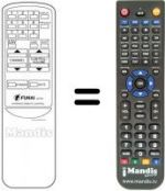 Télécommande équivalente Funai TV 1400 A MK7 / 14'