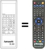 Télécommande équivalente TV 501