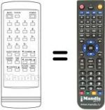 Télécommande équivalente Funai TVF 5100 A