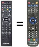 Télécommande équivalente United TVD 9154