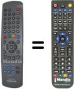 Télécommande équivalente Toshiba 32 MW 7 DG