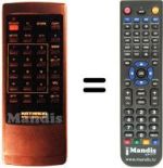 Télécommande équivalente UFD 89 (3 SCART)