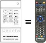 Télécommande équivalente NordMende V 303 PSN