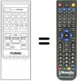 Télécommande équivalente Funai VCR 6800