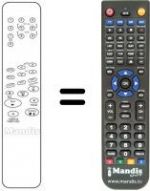 Télécommande équivalente Atlantic VTR 2096