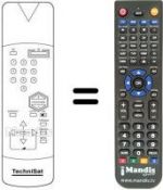 Télécommande équivalente 100 TS 032