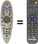 Télécommande équivalente NordMende MC 2850