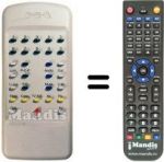Télécommande équivalente Mivar 21 S 3