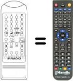 Télécommande équivalente Irradio XTC 1404 TXT