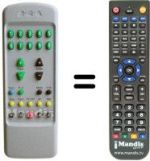 Télécommande équivalente Mivar 26 M 2 DVB