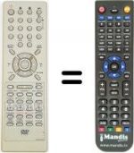 Télécommande équivalente NordMende DVRX 14 SE