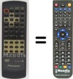 Télécommande équivalente Pioneer DV 525