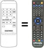 Télécommande équivalente Daewoo DSR 2000