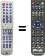 Télécommande équivalente Daewoo DV 2500 H