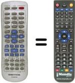 Télécommande équivalente United DVD 4057 M