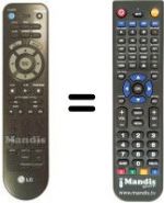 Télécommande équivalente Goldstar DVD 3200E
