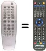 Télécommande équivalente Aristona DVD 723