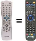 Télécommande équivalente Aristona DVD R 880
