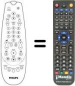 Télécommande équivalente Aristona DVD 730
