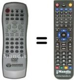 Télécommande équivalente Daewoo DVD 8000 F