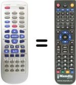 Télécommande équivalente Vestel DVD AV RECEIVER