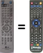Télécommande équivalente Goldstar V 180