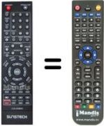 Télécommande équivalente Sunstech LCX-UD800