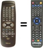 Télécommande équivalente TEAK DV-3000